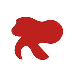 Red abstract shapes vector 