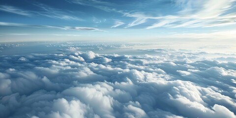 Naklejka premium Highway above the clouds, offering a unique and captivating view of the world from above