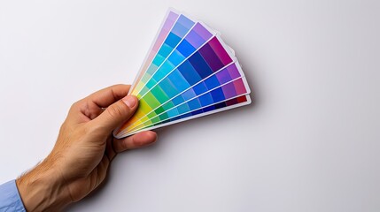 person holding color palette