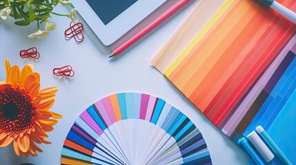 close up of colorful palette