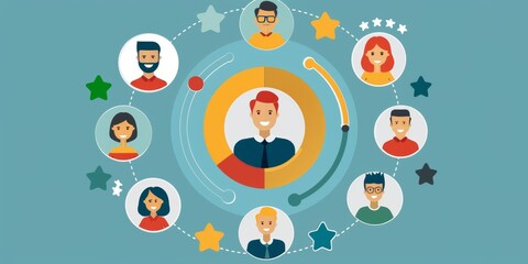 Innovative customer satisfaction survey concept, designed to measure customer sentiment and drive continuous improvement