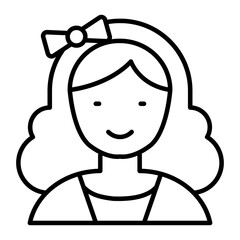 Hair Woman icon. outline icon