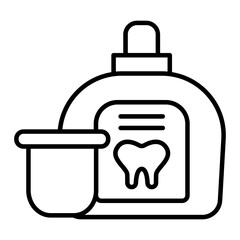 Mouthwash icon. outline icon