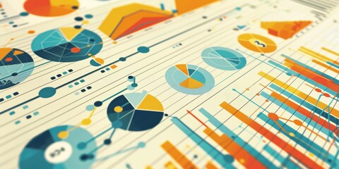 Strategic key highlight positioned on a vibrant infographic, drawing attention to crucial data points for effective decision-making