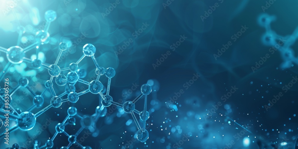 Aufkleber Abstract molecular structure background, illustrating the interconnectedness of atoms and molecules