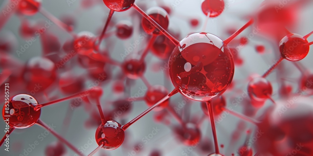 Fototapete Modern molecular structure visualization, representing the elegance and complexity of chemical structures