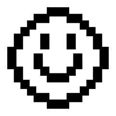 pixel style art smile face emoticon, 8bit style emoticon