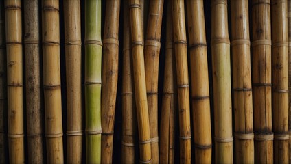 Fototapeta premium a bamboo woven wall texture traditional handmade with old rustic weathered.