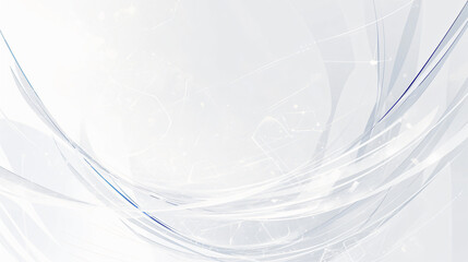 White abstract background with blue lines and copy space text for design, technology, and futuristic