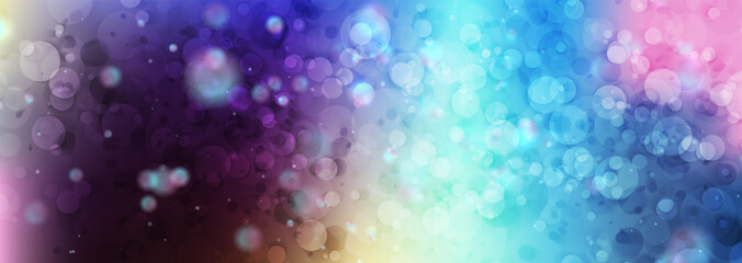 Holographic neon shiny bokeh lights abstract background. Vector design