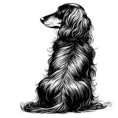 Hand drawn Cute Dachshund in full-body, vector sketch isolated on white background.
