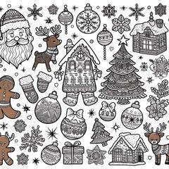A collection of christmas coloring pages black or white decorations coloring pages black or white eyecatching accessible unique.