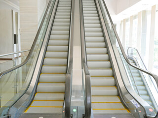 Automatic escalator in luxury hotel