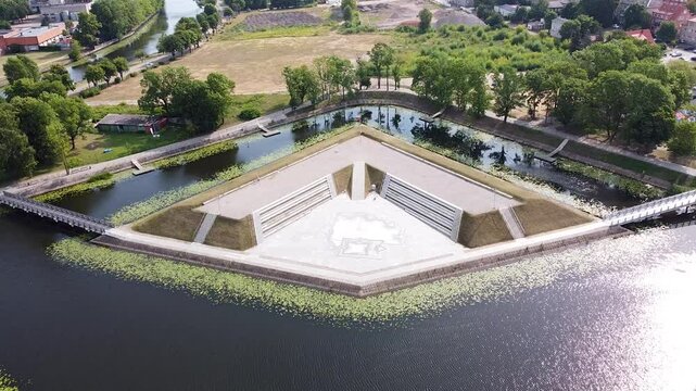 Aerial view of Jonas Hill in Klaipeda, Lithuania