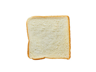 Top view, sliced bread on transparent background