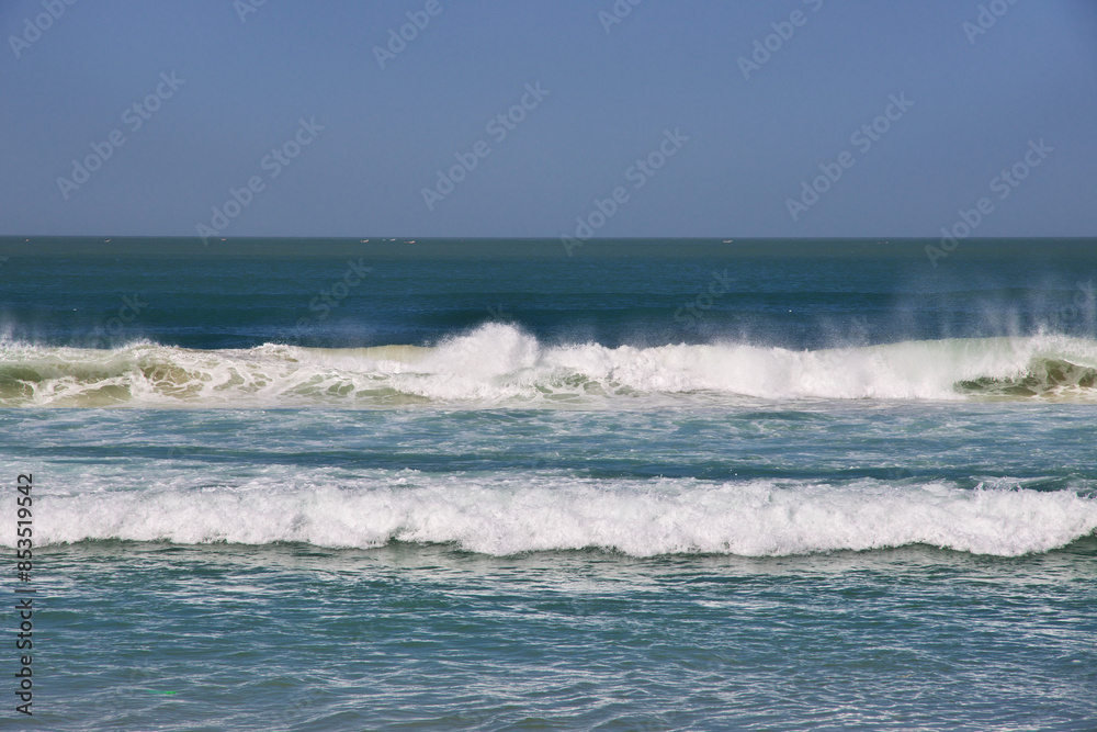 Wall mural view of atlantic ocean in saint-louis, senegal, west africa