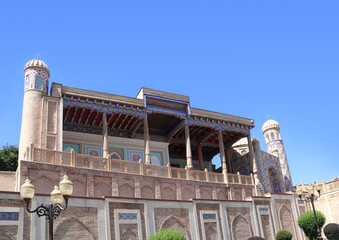 Obraz premium Facade of Hazrat Hizr Mosque (Hazrati Xizr Mosque) Samarkand, Uzbekistan