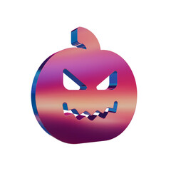 3D Neon Retro Icon - Magic Halloween