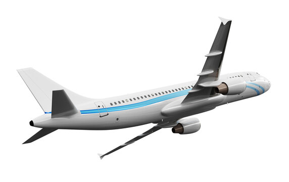 typical airplane isolated on transparent background
