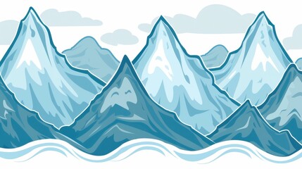 Fototapeta premium Explore the serene beauty of a mountain landscape with billowing clouds in this breathtaking image.