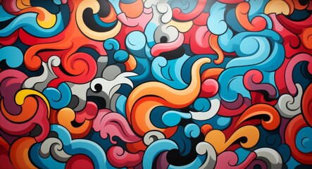Fototapeta premium Modern graffiti art with clean lines, minimalist design, and high resolution details.