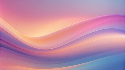 Fototapeta premium A smooth gradient background with wavy lines in pastel colors.