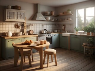 Fototapeta premium Cozy Kitchen Room Inspiration Photography Art