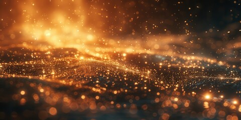 Naklejka premium Golden Dust and Bokeh