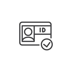 Security Badge line icon