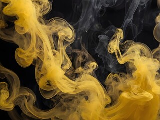 smoke texture style yellow and black abstract background