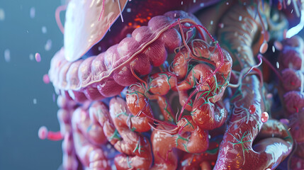 Stomach Anatomy Human Digestive System For Medical Concept 3D