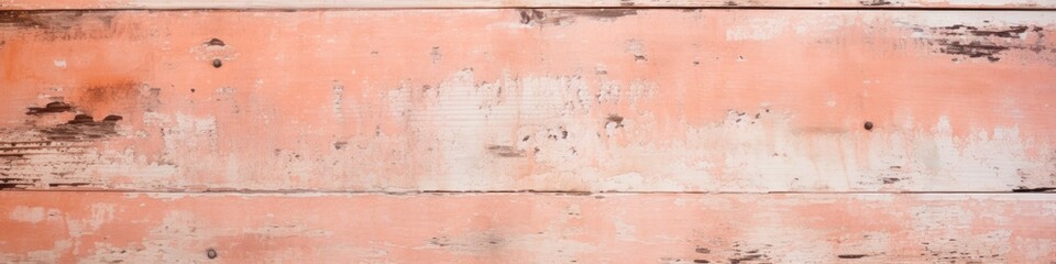 Fototapeta premium Pastel peach wood wooden with plank texture wall background, wood table Through use wash Giving a feeling of looking old and beautiful.
