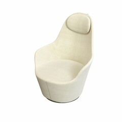 armchair isolated on white background, interior furniture, 3D illustration, cg render
