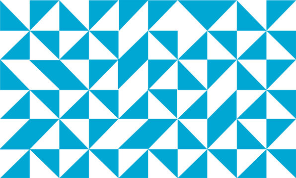 abstract triangle and parallelogram geometric green blue and white background patch work seamless repeat style, replete image design for fabric printing