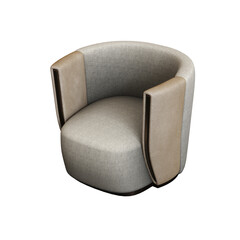 armchair isolate on a transparent background, interior furniture, 3D illustration, cg render
