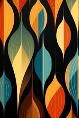 Fototapeta premium Retro Delight Creating Patterned Background Illustrations