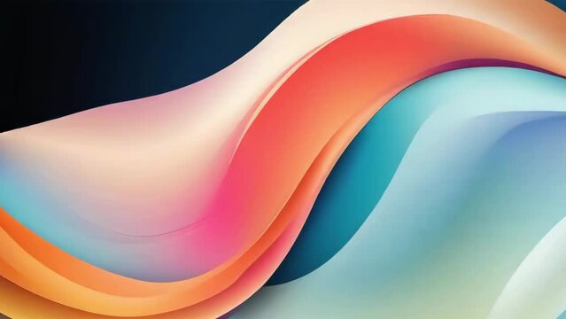 beautiful abstract neon purple and blue colorful wawing fabric art background animation - 4k new stock video footage animation AI