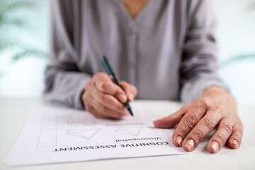 A cognitive ability test evaluates mental functions, assessing memory, attention, and problem solving skills © Microgen