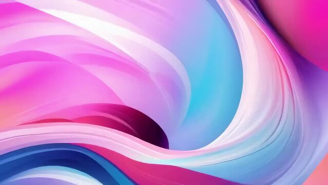 beautiful abstract neon purple and blue colorful wawing fabric art background animation - 4k new stock video footage animation AI