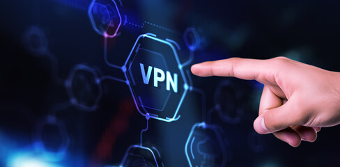 VPN secure connection. Virtual Private Network technology encrypted tunnel