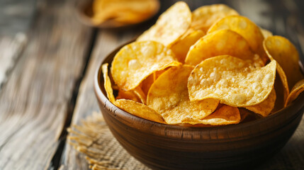 Potato chips in a bowl	