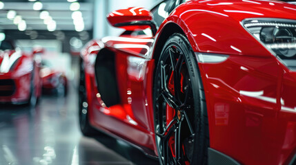 Supercar Displayed in Stylish and Clean Garage Interior