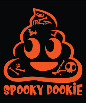 Happy Halloween shirt print template scary themed horror ghost pumpkin witch boo vector Spooky Dookie