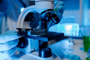 A scientist was using a microscope in a laboratory to examine foreign contaminants when the results came out incorrectly, a chemist conducted research test using microscope