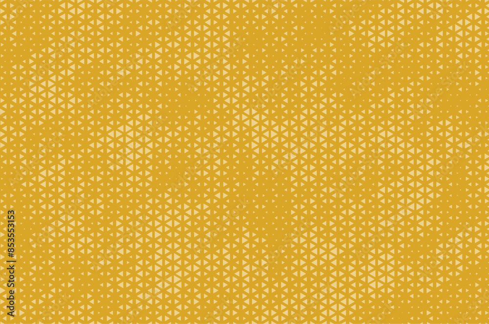 Poster triangle halftone vector background. goldenrod brown halftone pattern. abstract geometric dots backg