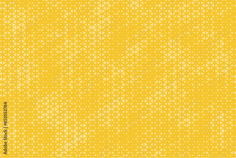 Aufkleber Triangular Halftone Texture Retro wave Vector Geometric Technology Abstract Background. Half Tone Triangles Retro Saffron Yellow Colored Pattern. Minimal 80s Style Dynamic Tech Structure Wallpaper