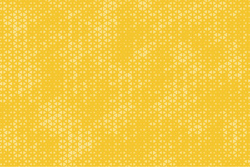 Triangular Halftone Texture Retro wave Vector Geometric Technology Abstract Background. Half Tone Triangles Retro Saffron Yellow Colored Pattern. Minimal 80s Style Dynamic Tech Structure Wallpaper