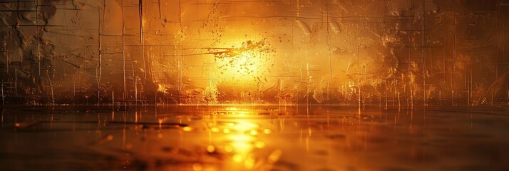 Obraz premium Sunset Through A Cracked Windowpane