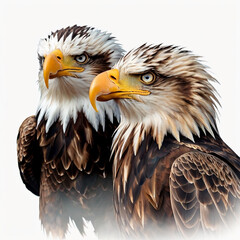 Obraz premium bald eagle and flag