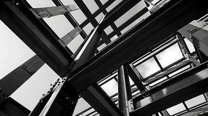 Part of steel structure building